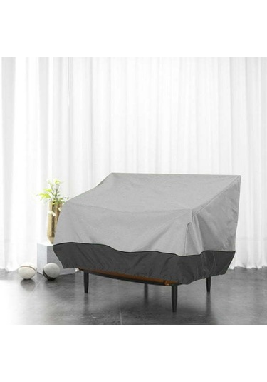 Suofeng Siyah-gri Desenli Dış Mekan Koltuk Örtüsü 147x83x79cm - Su Geçirmez Oxford Kumaş - Uv Koruma Ve Rüzgar Dayanıklı Bahçe Mebel Koruyucu Siyah Gri