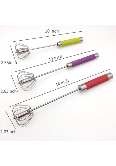 Kosona 12 İnç 430 Paslanmaz Çelik, Yüksek Sıcaklık Dayanıklı, Yıkama Kolay Yarı Otomatik Yumurta Çırpıcı - Mutfak Aleti Diğer