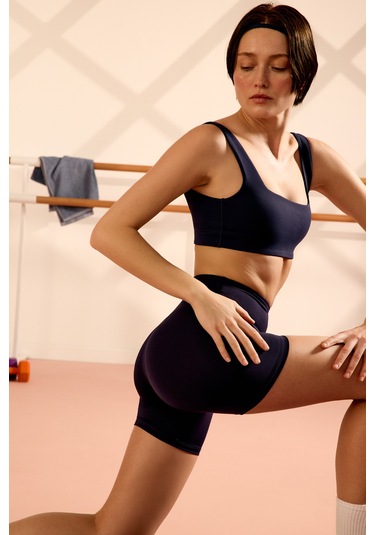 Penti Lacivert Kare Yaka Spor Sütyeni