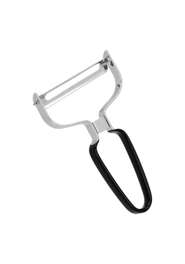 Fosenze Paslanmaz Çelik Meyve Sebze Soyucu, Kabuk Kırpan Aleti, Plastik Kaplı Saplı, Havuç Patates Salatalık İçin Dayanıklı Tasarım Siyah