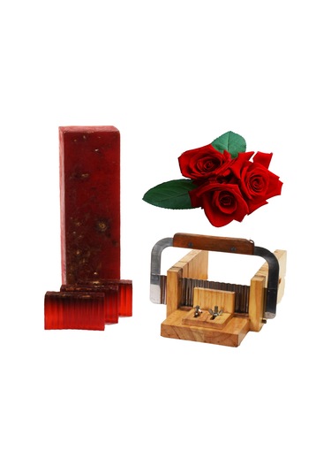 Renk Mis Sabun Kesme Dilim Kırmızı Gül Katı Sabun 100 G