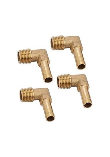 Trendooze 4 Pcs Hortum Dikeni Pirinç Erkek Dirsek Adaptör, G1/4 Inç, Bağlantı Hizmeti 2574 Diğer