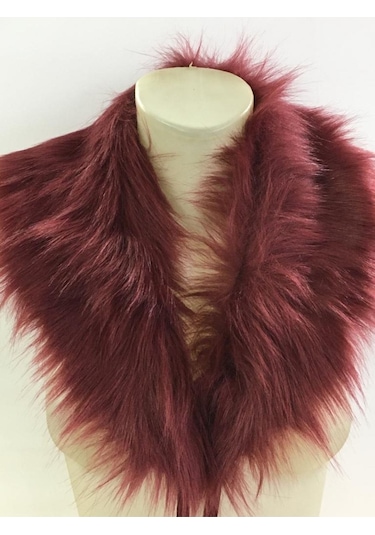 Kürk Yaka / Yaka Kürkü Kollu Takım Bordo Bordo