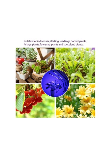 Geeroyoo Usb Bağlantılı 30w Üç Kafalı Bitki Büyütme Lambası - Saksı, Bahçe Ve Sera İçin İdeal Diğer