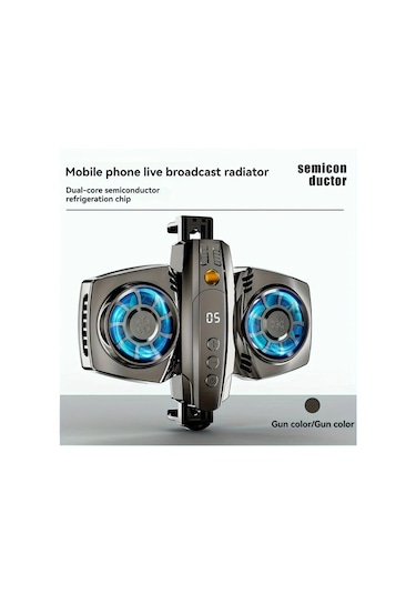 Xuweiwei K4 Gümüş Çift Çekirdekli Soğutucu  Telefonlar İçin Dijital Ekranlı Sıcaklık Kontrollü Yarıiletken Soğutucu