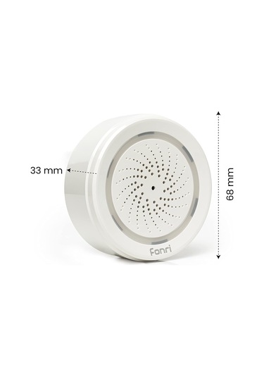 Fonri Akıllı İç Ortam Siren / Isı Nem Ölçer, Wifi, Google Asistan Ve Tuya, Uzaktan Kontrol Wf3-al1-0401-01