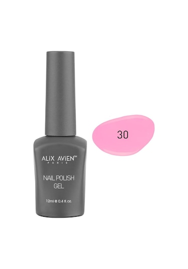 Alix Avien Uv Kalıcı Pamuk Şeker Pembe Jel Oje 30 Gel Polish 12 Ml