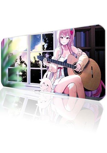 90x40cm Anime Guitarist Girl Xxl Büyük Boy İlyuka Gaming Mousepad