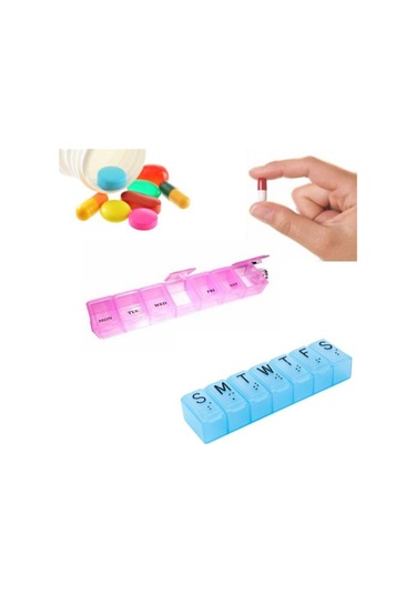 Kapaklı Haftalık İlaç Kutusu 3 Adet Go50603936280 Çok Renkli