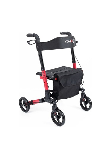 Medikaltec Comfort Plus Dm-9102 Kırmızı Lüx Alüminyum Rolatör