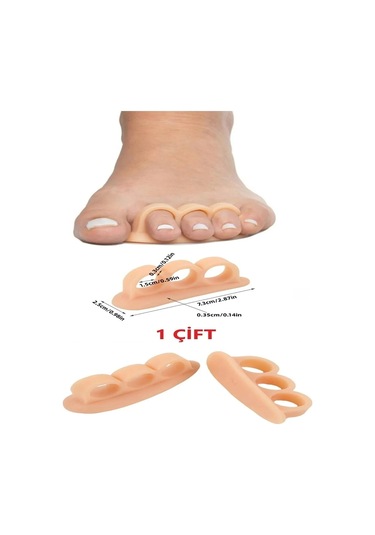 Ozclife Bej Silikon Ayak Parmak Düzeltici Çekiç Parmak Koruyucu