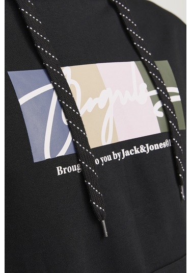 Jack & Jones Erkek Sweat 12262421 Siyah Siyah