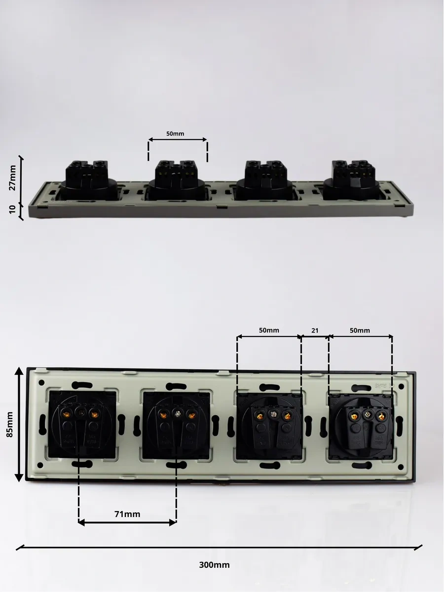 Vo'stabl Emniyet Kilidi Ve Topraklamalı Beyaz Dört Yuvalı Priz 145902632 104