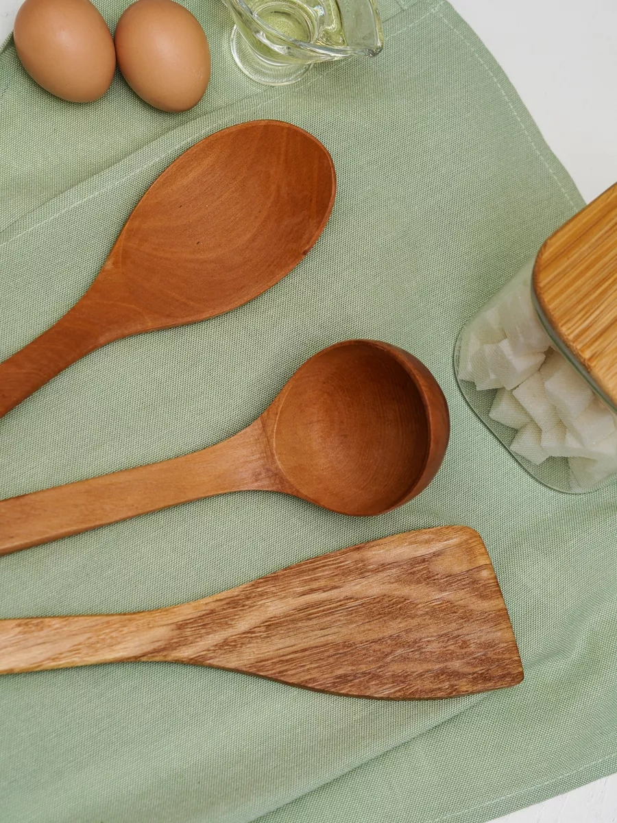 Topichome Ahşap Mutfak Spatulaları Seti, 3 Parça 189992219 Buğday