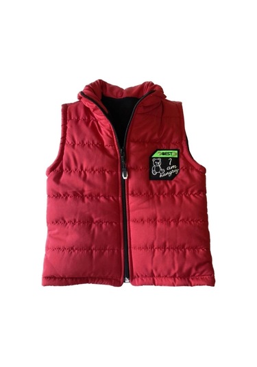 Unisex Bebek Kırmızı Renk Mevsimlik Şişme Yelek Kırmızı