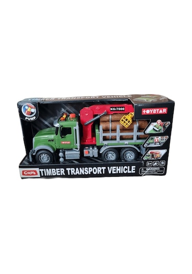 Ctoys Işıklı Ve Sesli Sürtmeli Odun Taşıyıcı Tır