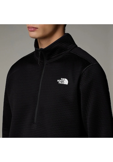 Siyah The North Face Erkek Yarım Fermuar Sweatshirt Dotknıt Thermal 1/4 Zıp Nf0a88u6jk31 Siyah