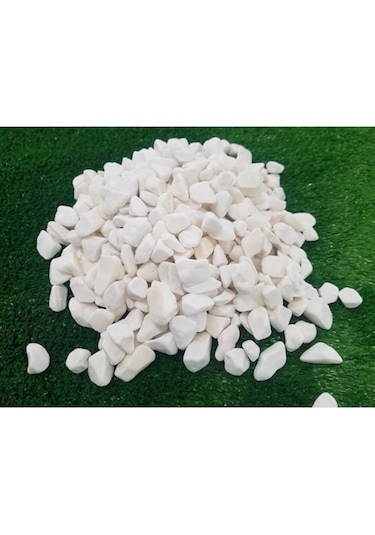 Mezar Taşı  15 Kg 1-2 cm Beyaz Dolomit Tamburlanmış Beyaz Doğal Taş