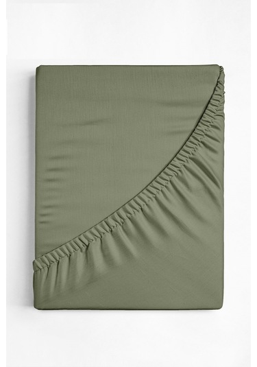 Tek Kişilik Penye Lastikli Çarşaf 100 X 200 Cm Haki Haki