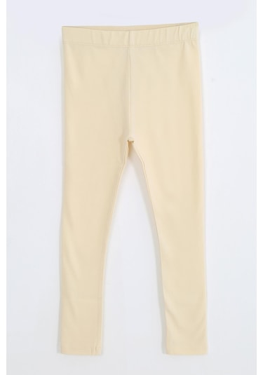 Luess Likralı Süprem Kız Çocuk Tayt Ekru