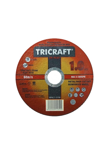 Trıcraft Metal Kesici İnox Kesici Taş 115x1.0x22.2 Mm 25 Adet N11.462