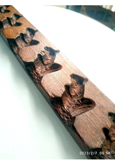 Omeniv Antika Ahşap Sincaplı Pasta Kurabiye Kalıbı Mutfak Kafe