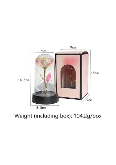 Led Işık Folyo Çiçek Yapay Gül Çiçekler Gece Lambası Sevgililer Günü Hediyesi A1 Italya A Çok Renkli