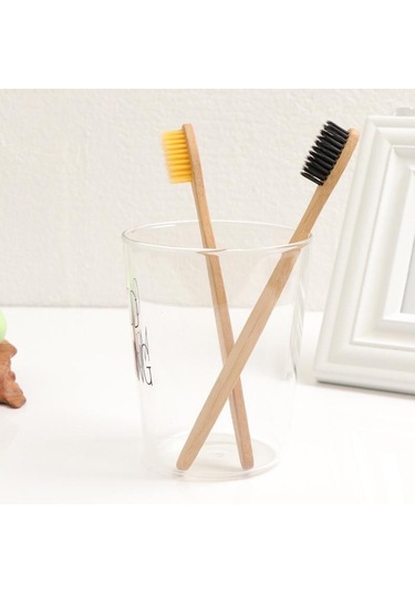 3 Adet Eko Saf Doğal Bambu Kömür Yetişkin Orta Yumuşak Saç Diş Fırçaları Ev Otel Malzemeleri 1