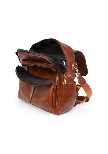 Yeni Stil Sırt Çantası Kore Tarzı Basit Şık Çanta İşe Gidip Gelme Her Şeye Uygun Büyük Kapasiteli Omuz Çantası Kahve Rengi Ana Resim Rengi Diğer