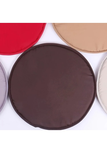 Topshop1 Koyu Kahverengi 11.81inç Yuvarlak Bağcıklı Sandalye Minderi - Kalın Dolgulu İç Ve Dış Mekan Koyu Kahve 11.81inç