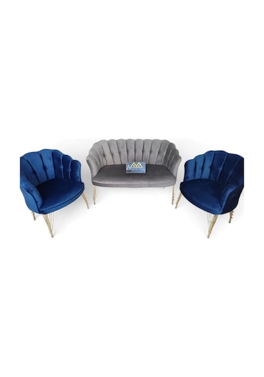 Ofis, Balkon, Salon Ve Mutfak Koltuk Takımı - Çay Seti Koltuk Takımı Etnik Desen