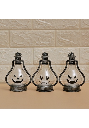Konesam Halloween Gümüş Dekoratif Fantezi Lambası - Çocuklar İçin El Tutulu, 2 Aaa Pil İle Çalışır, Vintage Stil Aracı Ve Vitrin Öğesi C Tipi Diğer