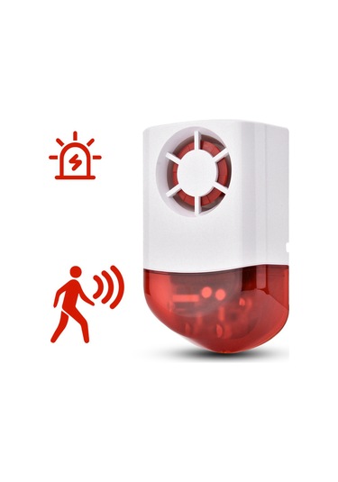 Akıllı Kablosuz Akustik Optik Güvenlik Alarm Sistemi Siren 433mhz