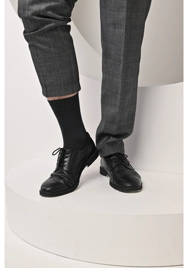 Turkan Yüksek Boyunlu Düz Renk Pamuklu Çorap Seti 5 Çift 334372832 Siyah