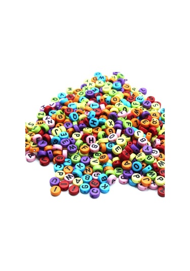 Harf Boncuk Elips Karışık Renkli 6 Mm 250 Gr