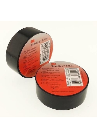3M Siyah İzole Pvc Bant 10 Adet