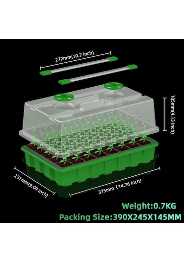 Homyl Tohum Başlatma Tepsisi Grow Light Full
