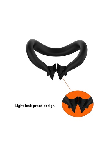 Meta Quest 3 Vr Kulaklık Silikon Yüz Maskesi + Lens Koruyucu Kapak + 2 Rocker Kapağı - Siyah