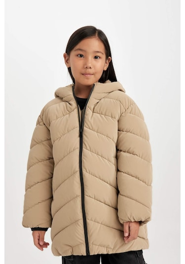 DeFacto Kız Çocuk Su İtici Kapüşonlu Parka C8520A824AUBG388 Bej DeFacto Kız Çocuk Su İtici Kapüşonlu Parka C8520A824AUBG388 Bej