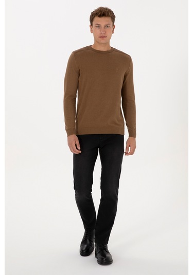 U.s. Polo Assn. Erkek Haki Melanj Kazak /triko 50307779-vr125 Haki Melanj