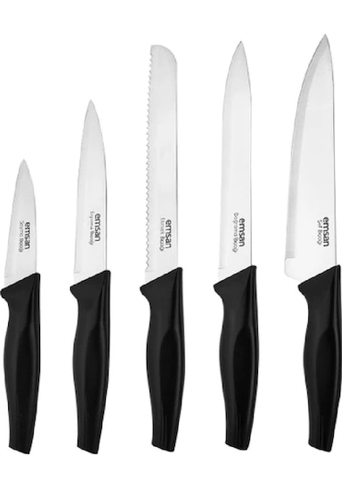 Emsan Sharp Master 6 Parça Bıçak Seti Siyah