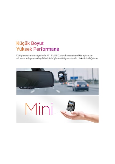 Viofo A119 Mini-2 Hdr 2k 60fps 5ghz Wifi Ve Gps'li Araç Kamerası