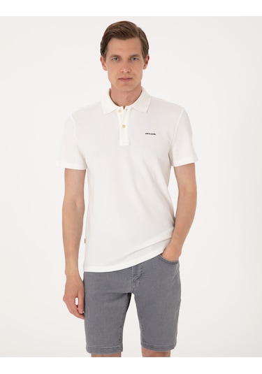Pierre Cardin Erkek Ekru Tişört 50309946-vr019 Ekru