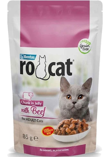 Ro Cat Biftekli Yetişkin Kedi Maması 85 G