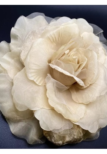 Amely Rid Büyük Ve İri Kumaş Gül Rengi Broş Tokası 175051158 Bej