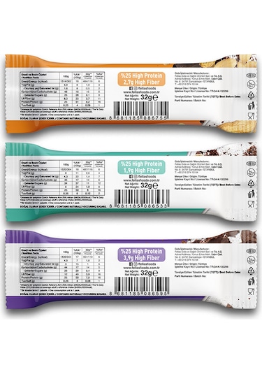 Fellas Protein Bar 4 Çeşit Karma Kutu 32 Gr x 12 Adet