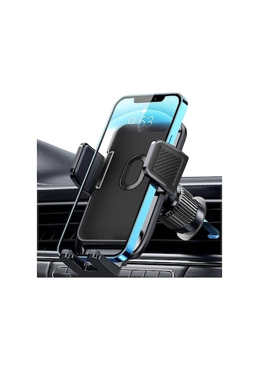 Primepickings 360 Derece Dönebilen Araç Havalandırma Telefon Tutucu Abs Siyah 4-7 Inç Android İos Uyumlu