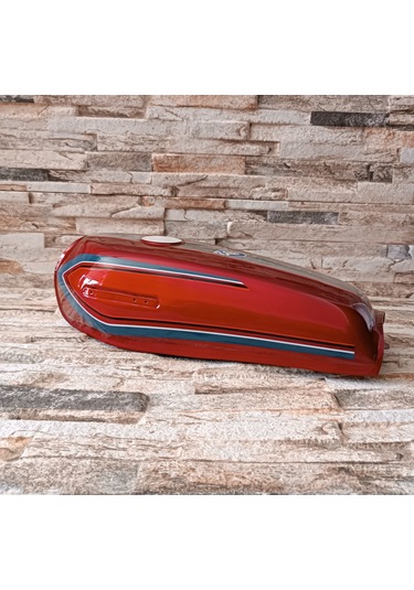 Cg Tam Kesik Benzin Deposu Kırmızı Şeritli