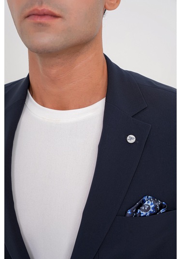 C 697 Ceket Regular Fit Lacivert-1 Casual Lacivert