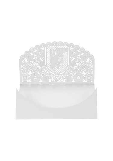 Mufunye 20 Adet/takım Düğün Davetiye Kartı Kapağı İnci Kağıt Lazer Kesim Gelin Damat Desenli Davetiye Kartları Düğün Yıldönümü Malzemeleri--beyaz